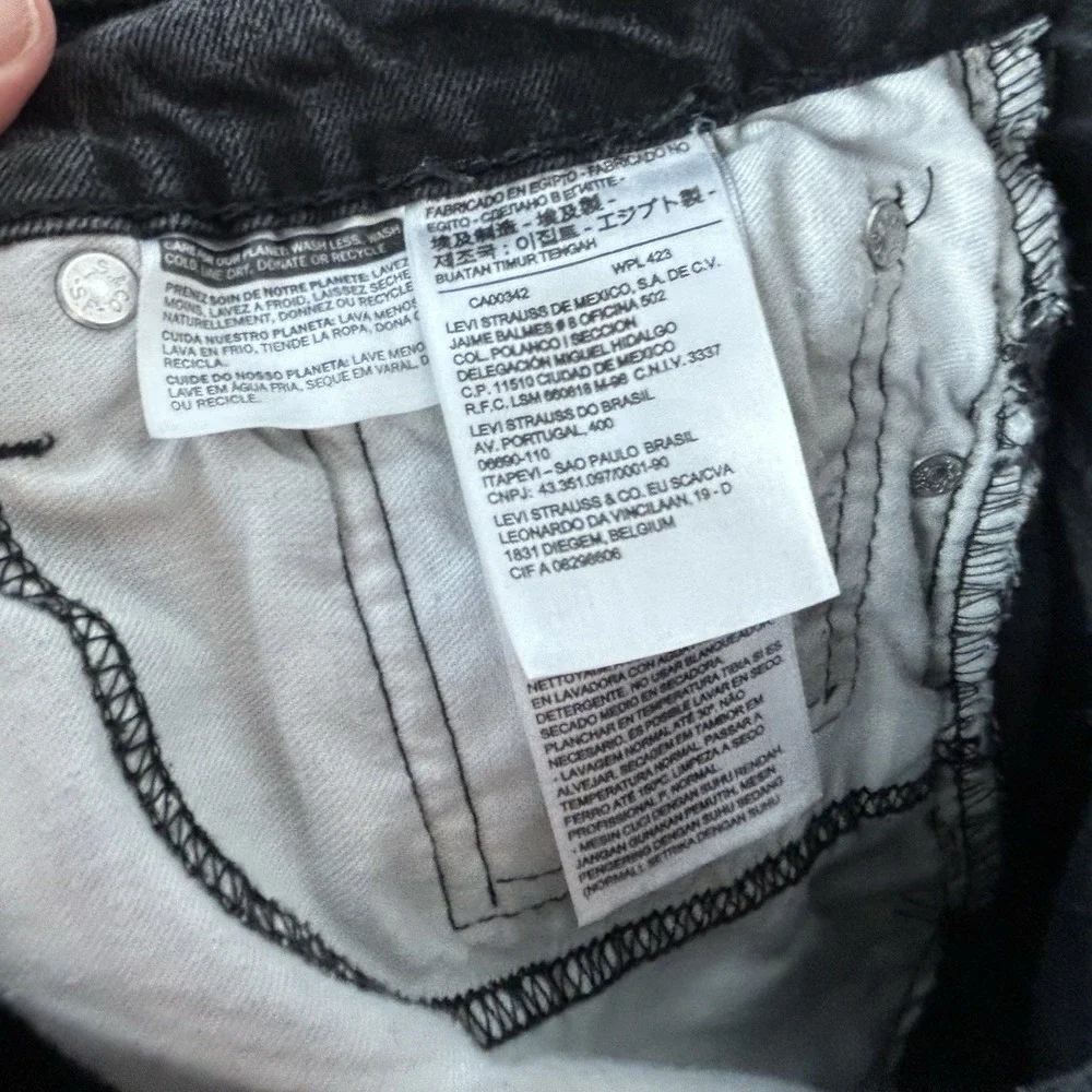 Levi's 502 Denim Black Jeans 38X30‎ Mens